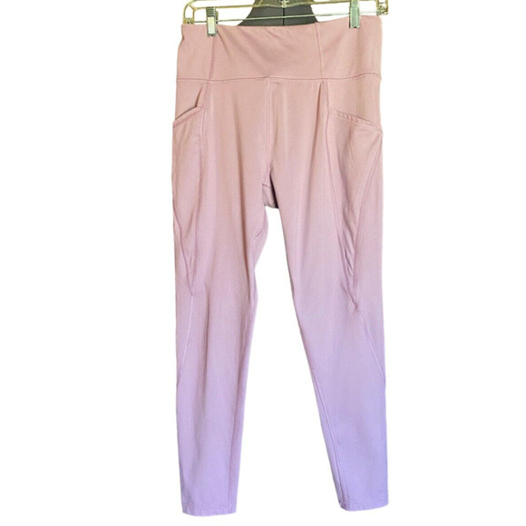 Freely Brand Women's Rose Pink Pocket Second Skin Workout Leggings Size Large - Picture 4 of 6